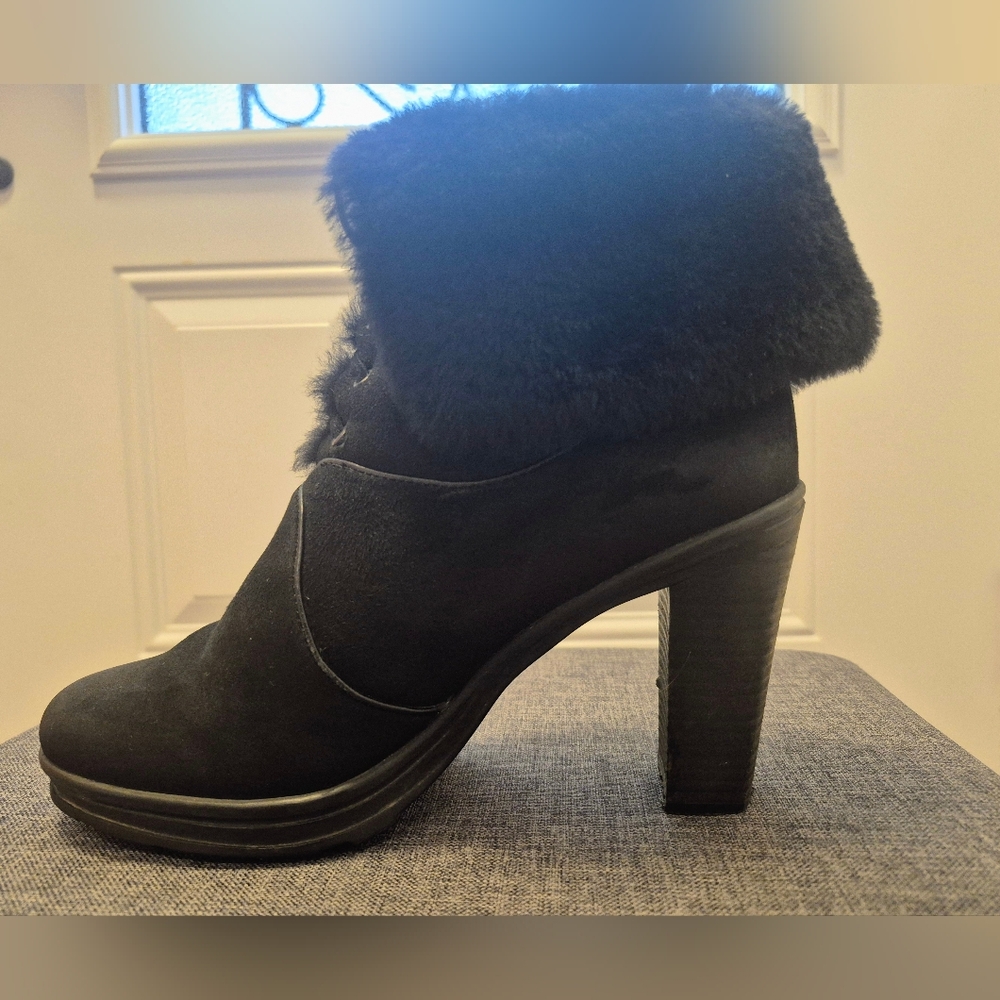 Natural Suede and Real Fur Lined Winter Ankle Boots Super Warm - Picture 6 of 17